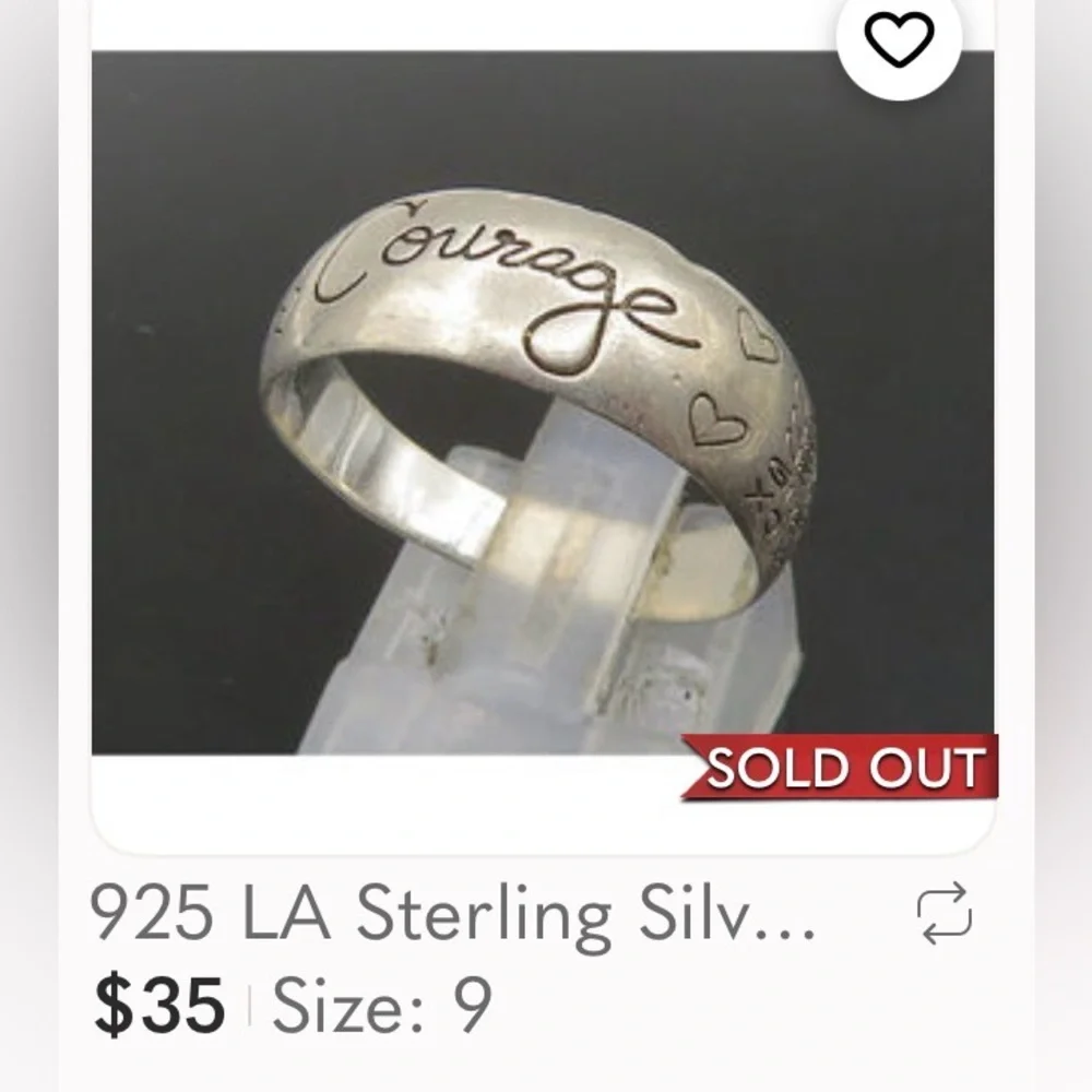 🌞 Engraved 925 Sterling Silver 'Health Wealth Happiness' Ring